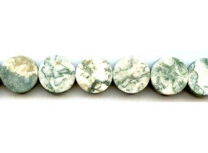 Matte Tree Agate 18mm Dime