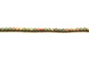 Matte Unakite 4mm Round