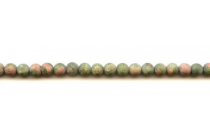 Matte Unakite 6mm Round