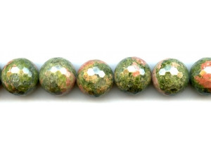 Unakite 18mm Faceted Round