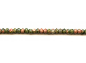 Unakite 6mm Faceted Rondell