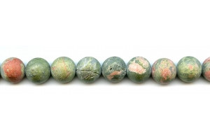 Matte Unakite 12mm Round