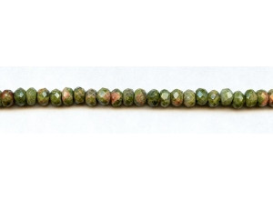 Unakite 6mm Faceted Rondell