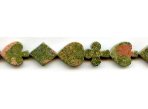 Unakite 16-17mm Poker Suits