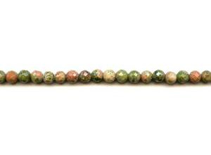 Unakite 6mm Faceted Round