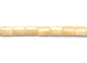 Yellow Jade 10x14 Strip-faceted Oval Tube