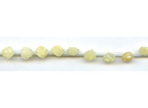 Yellow Jade 8mm Flower