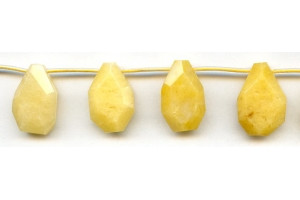 Yellow Jade 16x24 Faceted Nugget Drop