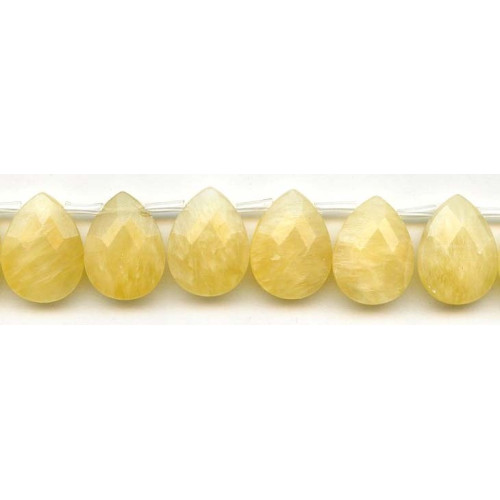 214-1234 Yellow Jade <br>15x20 Flat Pear Briolette