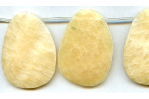 Yellow Jade 45-50x Faceted Flat Drop