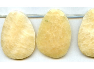 Yellow Jade 45-50x Faceted Flat Drop