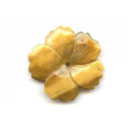 Yellow Jasper 56x Flower Pendant