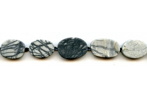 Matte Zebra Jasper 12-14x Flat Oval