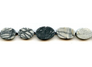 Matte Zebra Jasper 12-14x Flat Oval