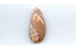 Sunstone 46x23 Carved Pendant