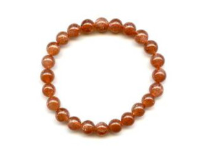 Sunstone 7.5-8mm Round Bracelet