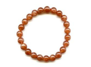 Sunstone 8-8.5mm Round Bracelet