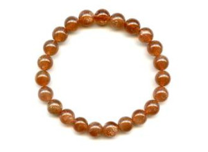 Sunstone 8.5-9mm Round Bracelet