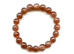 Sunstone 10mm Round Bracelet