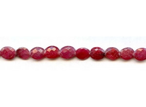 Ruby 8-9x Faceted Flat Oval