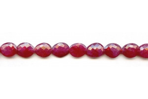 Ruby 9-10x Faceted Flat Oval