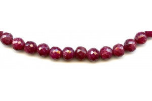 Dyed Ruby 5-9x Faceted Round