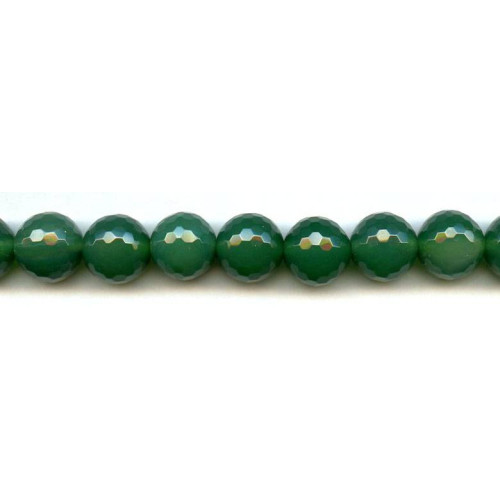 222-1092 Green Onyx <br>14mm Faceted Round