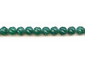 Green Onyx 10mm S-Corrugated Round