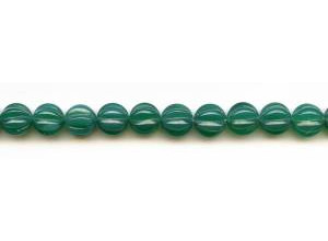 Green Onyx 10mm Corrugated Round