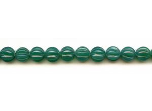 Green Onyx 10mm Corrugated Round