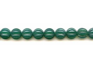 Green Onyx 12mm Corrugated Round