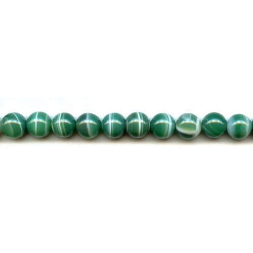 222-1117 Green Sardonyx <br>10mm Round