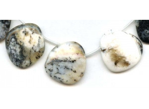 Black Moss Agate 24-30x Fancy Drop