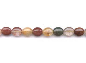 Multicolor Rutilated Quartz 10x12 Flat Oval