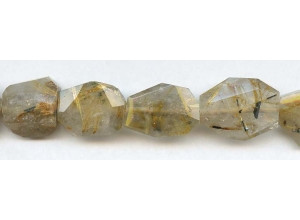 Rutilated Quartz 12-20x Faceted Flat Nugget