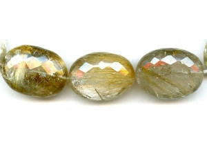 Rutilated Quartz 16-24x Faceted Tumble