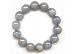 Blue Rutilated Quartz 16mm Round Bracelet