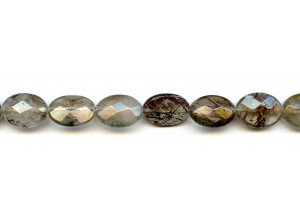 Rutilated Quartz 12x16 Faceted Flat Oval