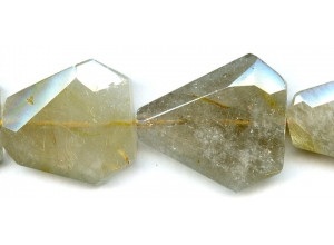 Rutilated Quartz 30-40x Faceted Slab