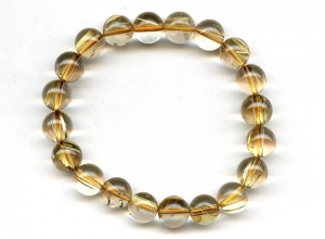 Rutilated Quartz 9mm Round Bracelet