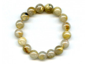 Rutilated Quartz 11mm Round Bracelet