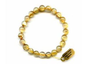 Rutilated Quartz 8mm Round Bracelet