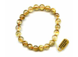 Rutilated Quartz 8-8.5mm Round Bracelet