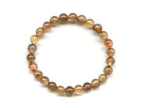 Rutilated Quartz 6.5-7mm Round Bracelet