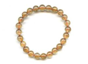 Rutilated Quartz 7.5-8mm Round Bracelet