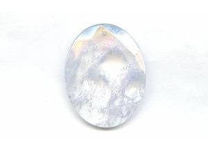 Lavender Quartz 40x50 Faceted Flat Oval Pendant