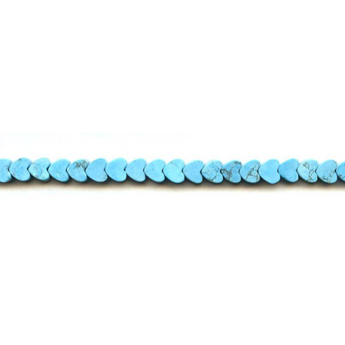 239-0412 Turquoise Howlite <br>6mm Heart