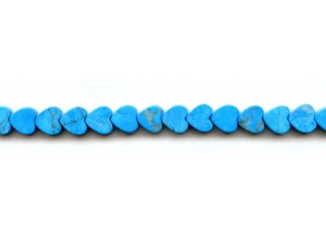 Turquoise Howlite 8mm Flat Heart