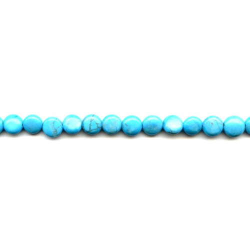 239-1022 Turquoise Howlite <br>8mm Puffy Coin