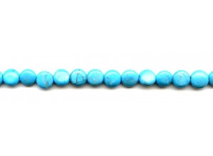 Turquoise Howlite 8mm Puffy Coin